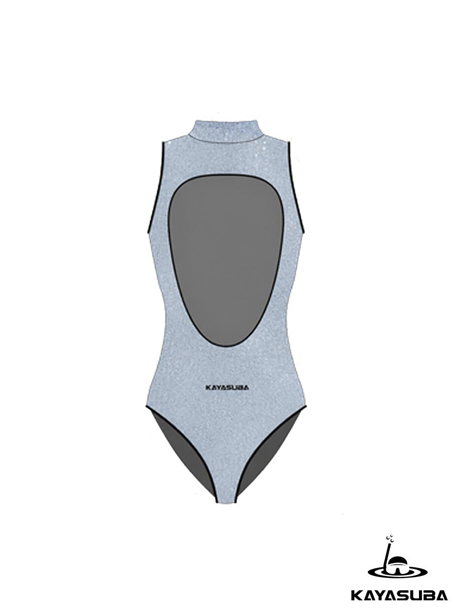 SILVER TIDE BLUE WET LOOK DIVING SUIT STYLISH HIGH QUALITY SCUBA GEAR(SLEEVELESS VERSION)