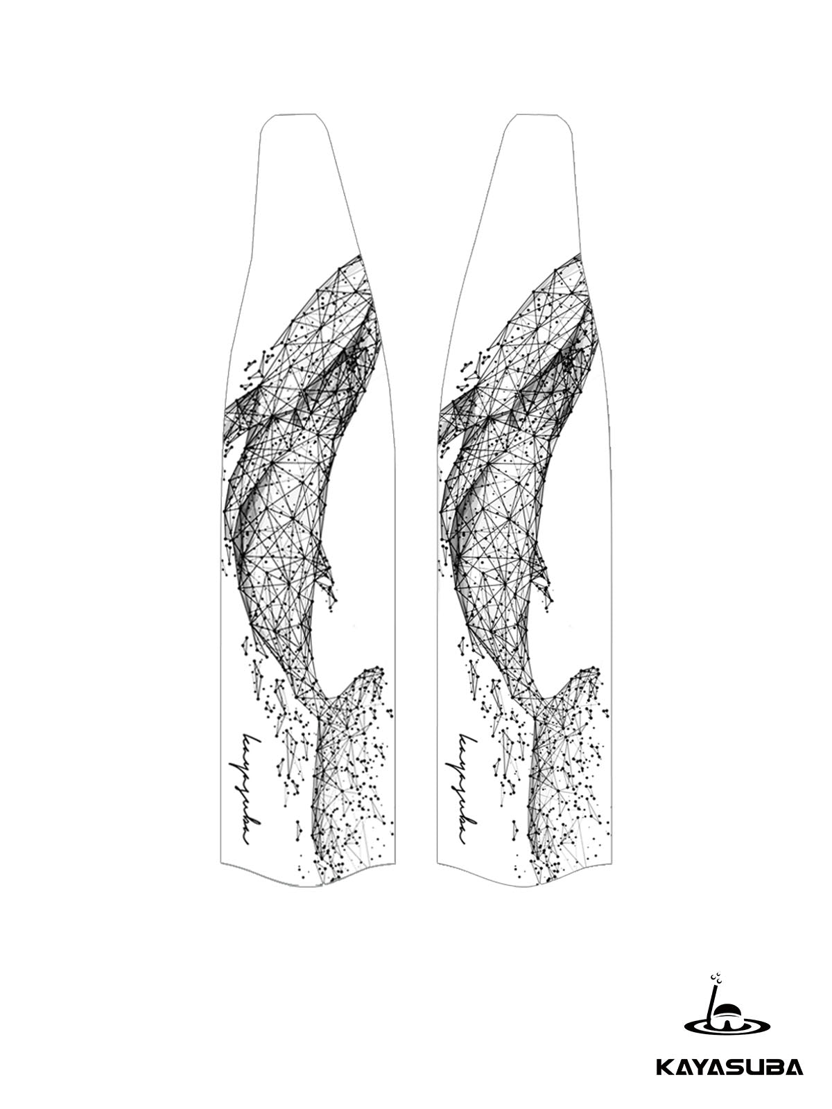 KAYASUBA WHITE ZALOPHUS ORACLE CARBON FIBER FIN BLADES
