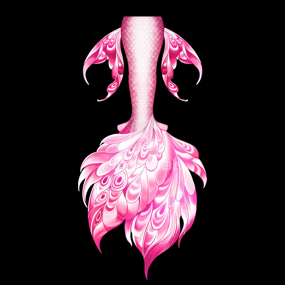 PALE PINK MERMAID TAIL DIVING AQUARIUM PHOTOGRAPHY SWIMSUIT FISH SKIN+MERMAID CORSET BRA TOP SET