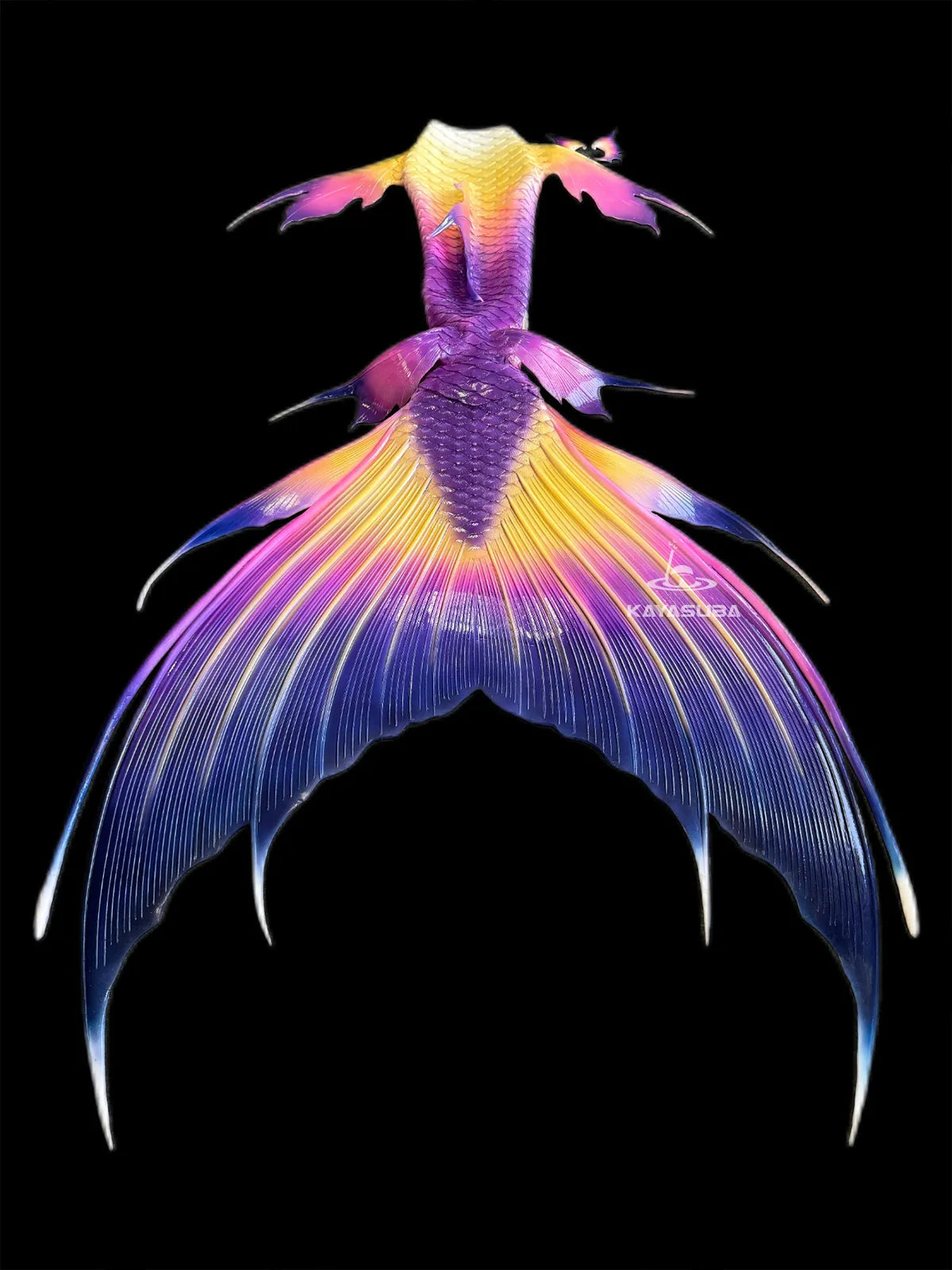 PEACHBEAM PURPLE SILICONE MERMAID TAIL WITH MONOFIN FOR SWIMMING DIVING COSPLAY HAUTE COUTURE