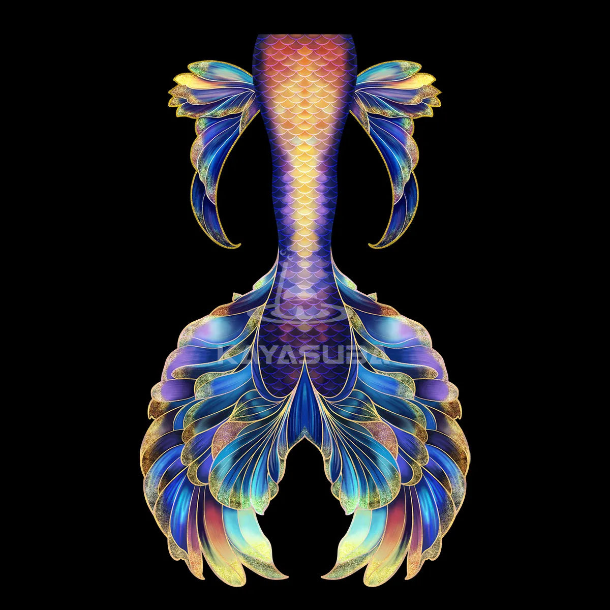 WISTERIA PURPLE MERMAID TAIL DIVING AQUARIUM PHOTOGRAPHY SWIMSUIT FISH SKIN+MERMAID CORSET BRA TOP SET