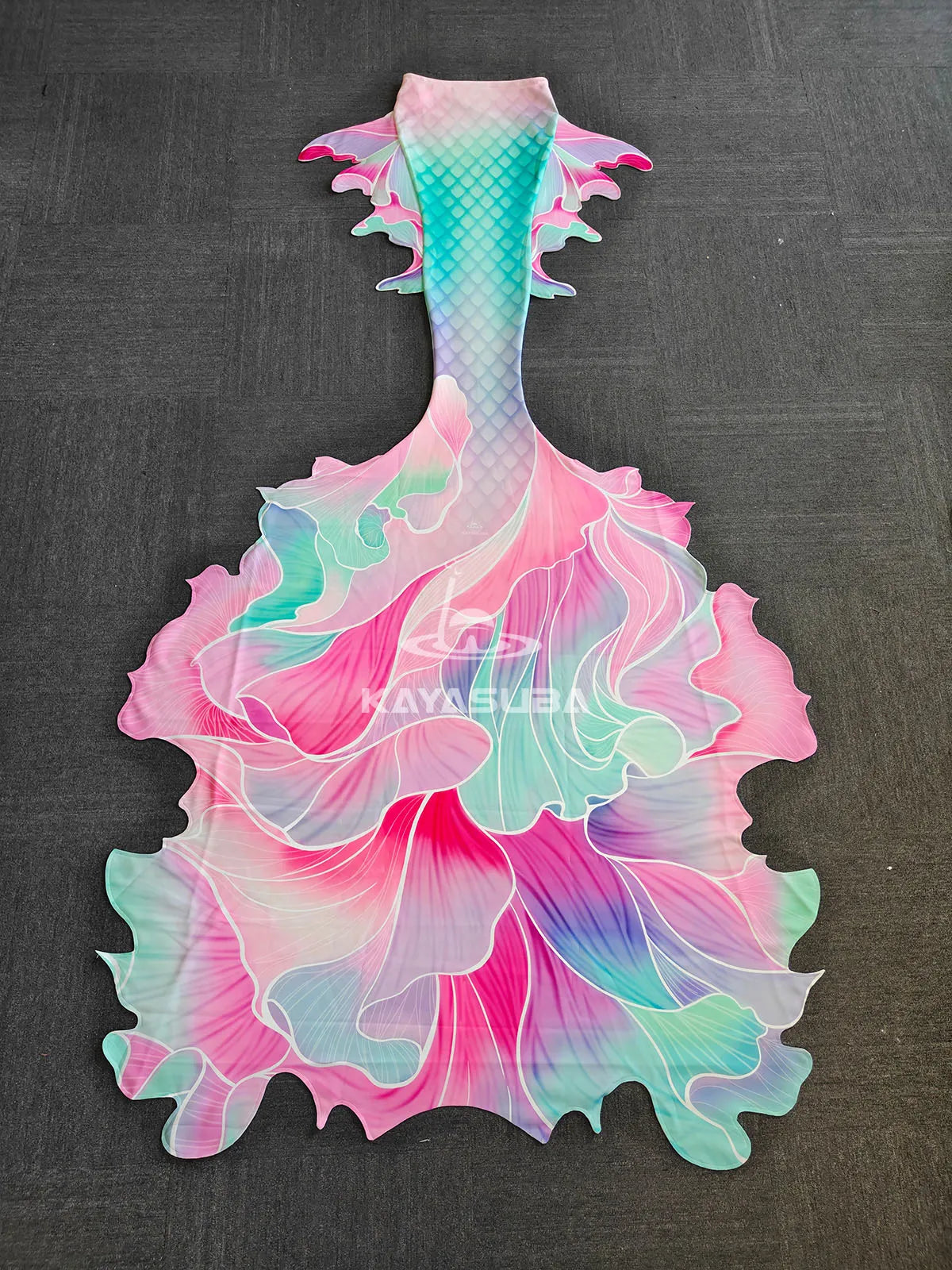 BlOOM PINK MERMAID TAIL DIVING AQUARIUM PHOTOGRAPHY SWIMSUIT FISH SKIN+MERMAID CORSET BRA TOP SET