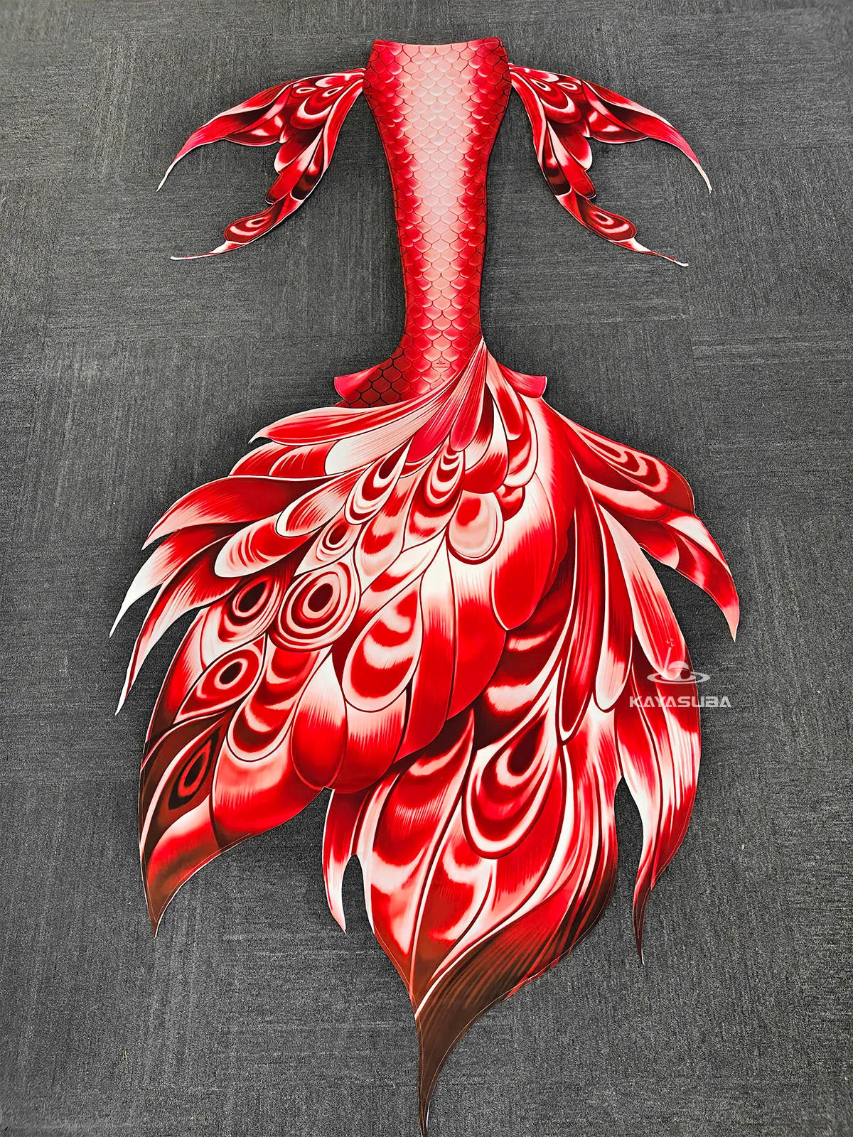 PALE RED MERMAID TAIL DIVING AQUARIUM PHOTOGRAPHY SWIMSUIT FISH SKIN+MERMAID CORSET BRA TOP SET