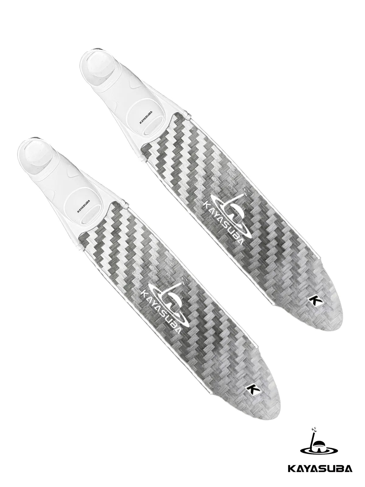 KAYASUBA ULTRA-LIGHT PROFESSIONAL K1 SILVER FREEDIVING LUNG FINS LONG SOCKS SHOES