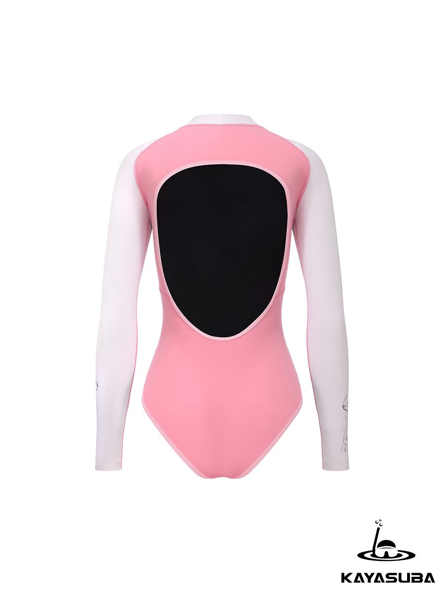 BLUSH PINK WET LOOK DIVING SUIT STYLISH HIGH QUALITY SCUBA GEAR