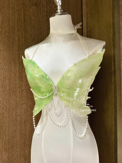 JADEBUTTERFLY COSPLAY COSTUME RESIN MERMAID PORCELAIN CORSET BRA TOP