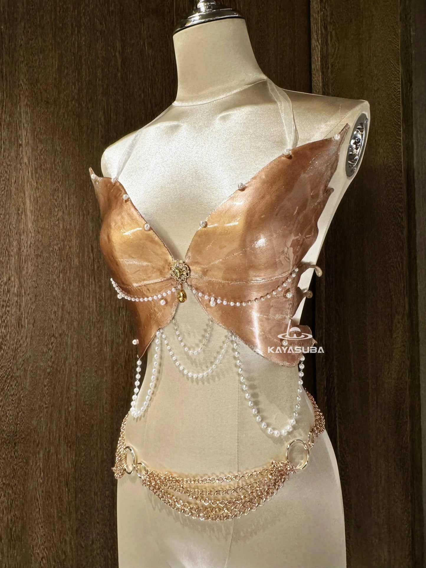 AURORABUTTERFLY COSPLAY COSTUME RESIN MERMAID PORCELAIN CORSET BRA TOP