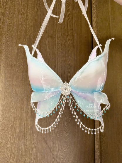 SNOWY BLUE COSPLAY COSTUME RESIN MERMAID PORCELAIN CORSET BRA TOP