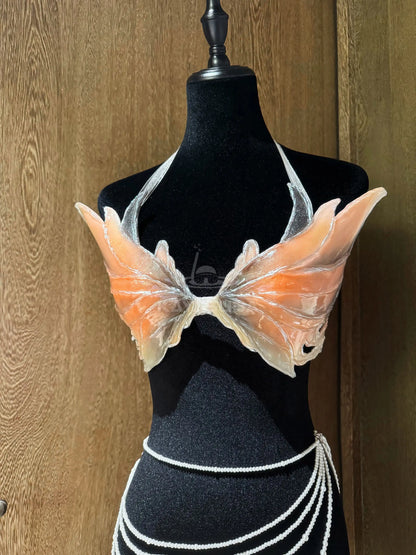 CATALPA ORANGE COSPLAY COSTUME RESIN MERMAID PORCELAIN CORSET BRA TOP