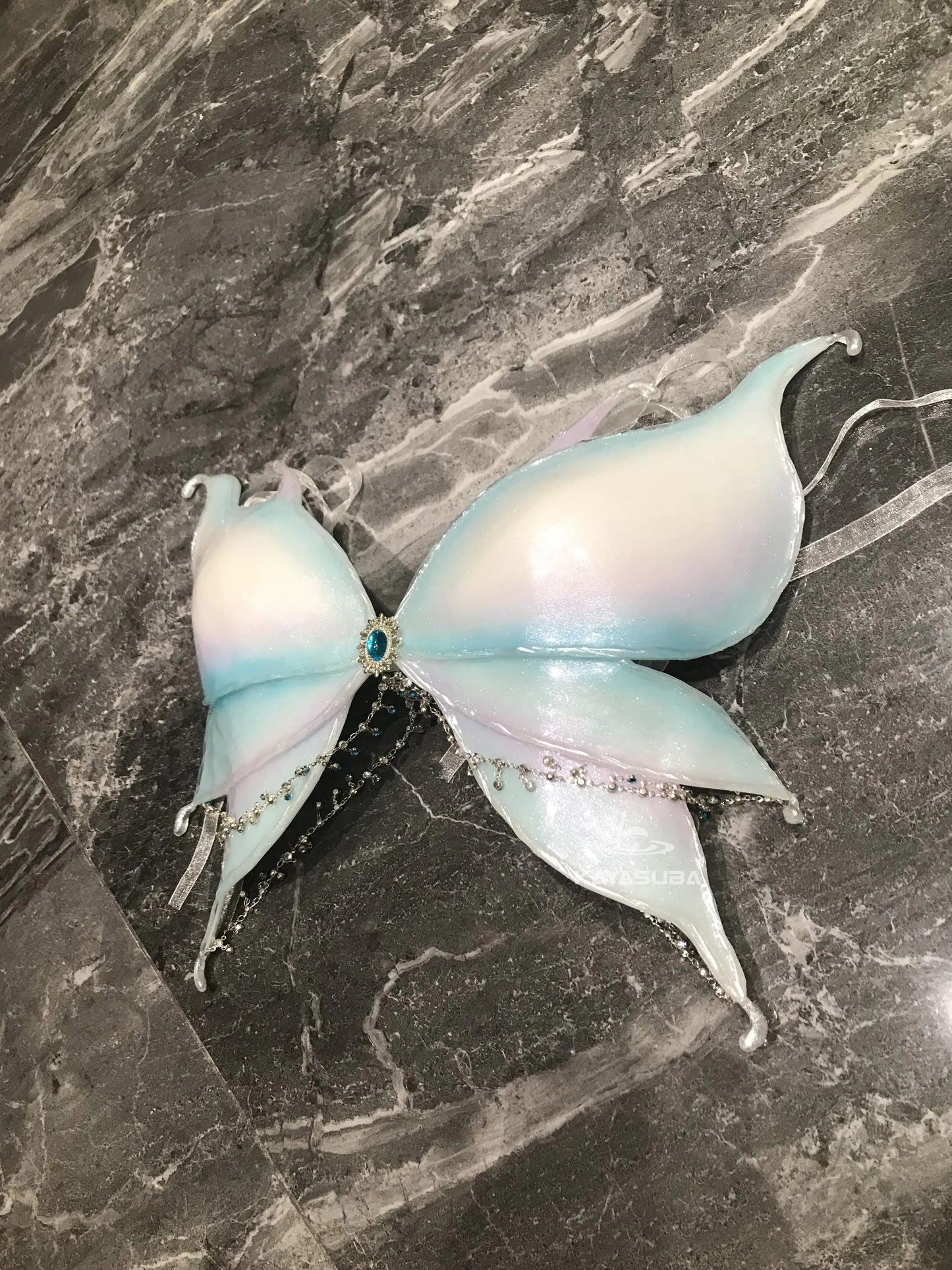 SNOWY BLUE COSPLAY COSTUME RESIN MERMAID PORCELAIN CORSET BRA TOP