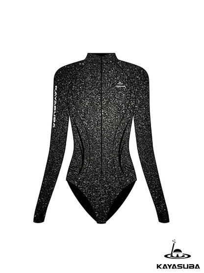 SILVER TIDE  BLACK WET LOOK DIVING SUIT STYLISH HIGH QUALITY SCUBA GEAR