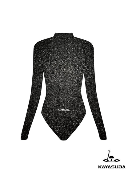 SILVER TIDE  BLACK WET LOOK DIVING SUIT STYLISH HIGH QUALITY SCUBA GEAR