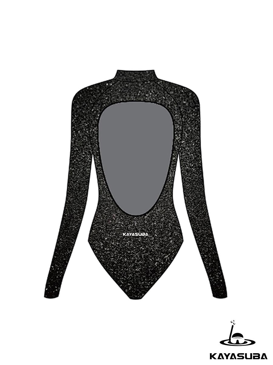 SILVER TIDE  BLACK WET LOOK DIVING SUIT STYLISH HIGH QUALITY SCUBA GEAR