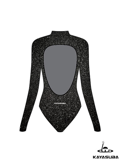SILVER TIDE  BLACK WET LOOK DIVING SUIT STYLISH HIGH QUALITY SCUBA GEAR