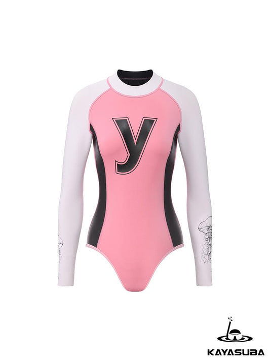 BLUSH PINK WET LOOK DIVING SUIT STYLISH HIGH QUALITY SCUBA GEAR
