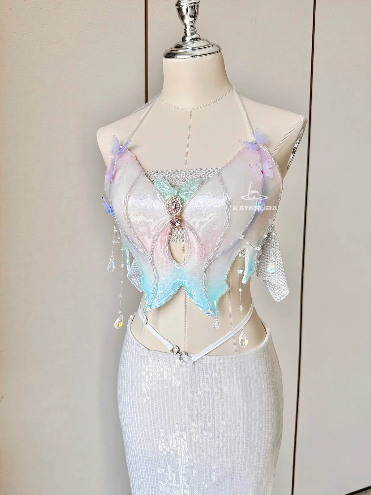 DOPAMINE COSPLAY COSTUME RESIN MERMAID PORCELAIN CORSET BRA TOP SET